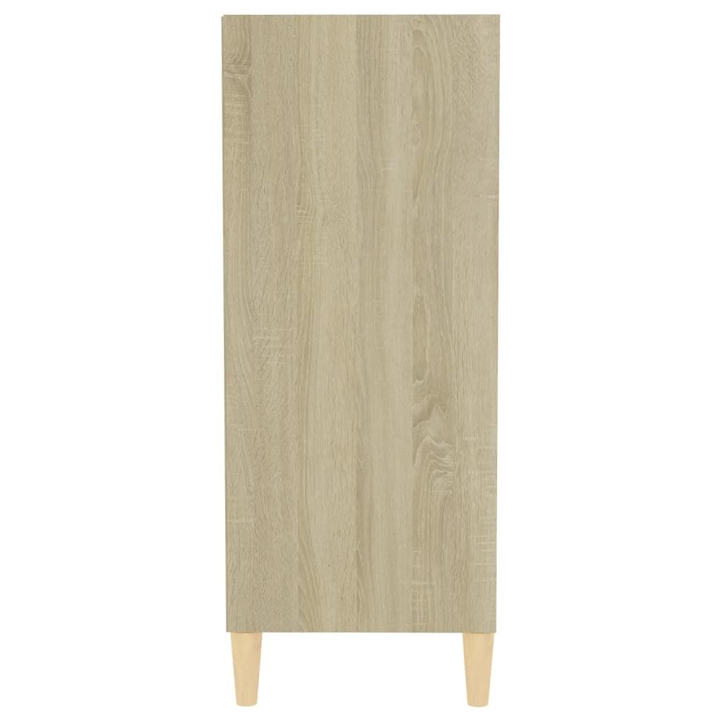 vidaXL Sideboard Weiß Sonoma-Eiche 57x35x90 cm Holzwerkstoff