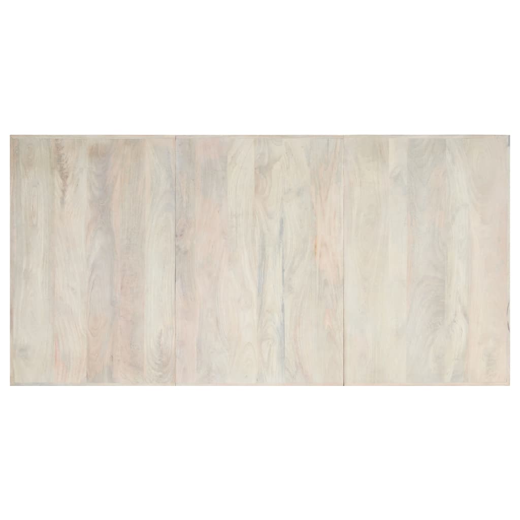 vidaXL Esstisch Weiß 200×100×75 cm Massivholz Mango