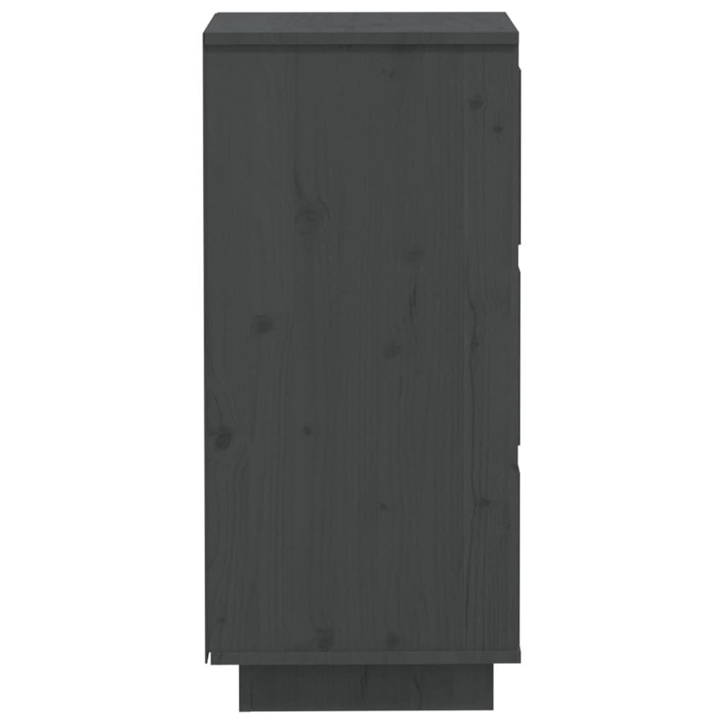 vidaXL Sideboard Grau 32x34x75 cm Massivholz Kiefer