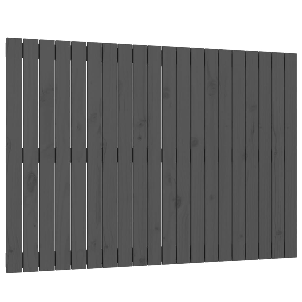 vidaXL Wand-Kopfteil Grau 127,5x3x90 cm Massivholz Kiefer