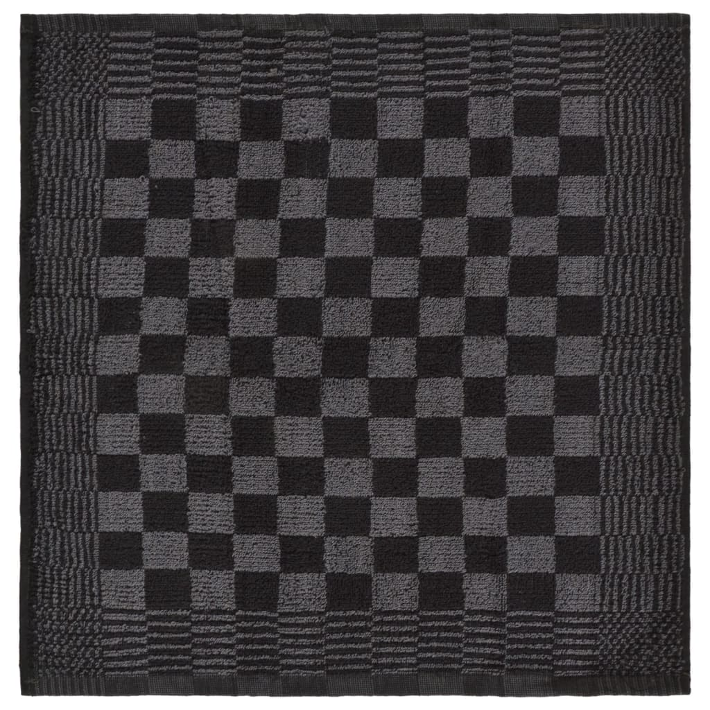 vidaXL 10-tlg. Handtuch-Set Schwarz und Grau Baumwolle