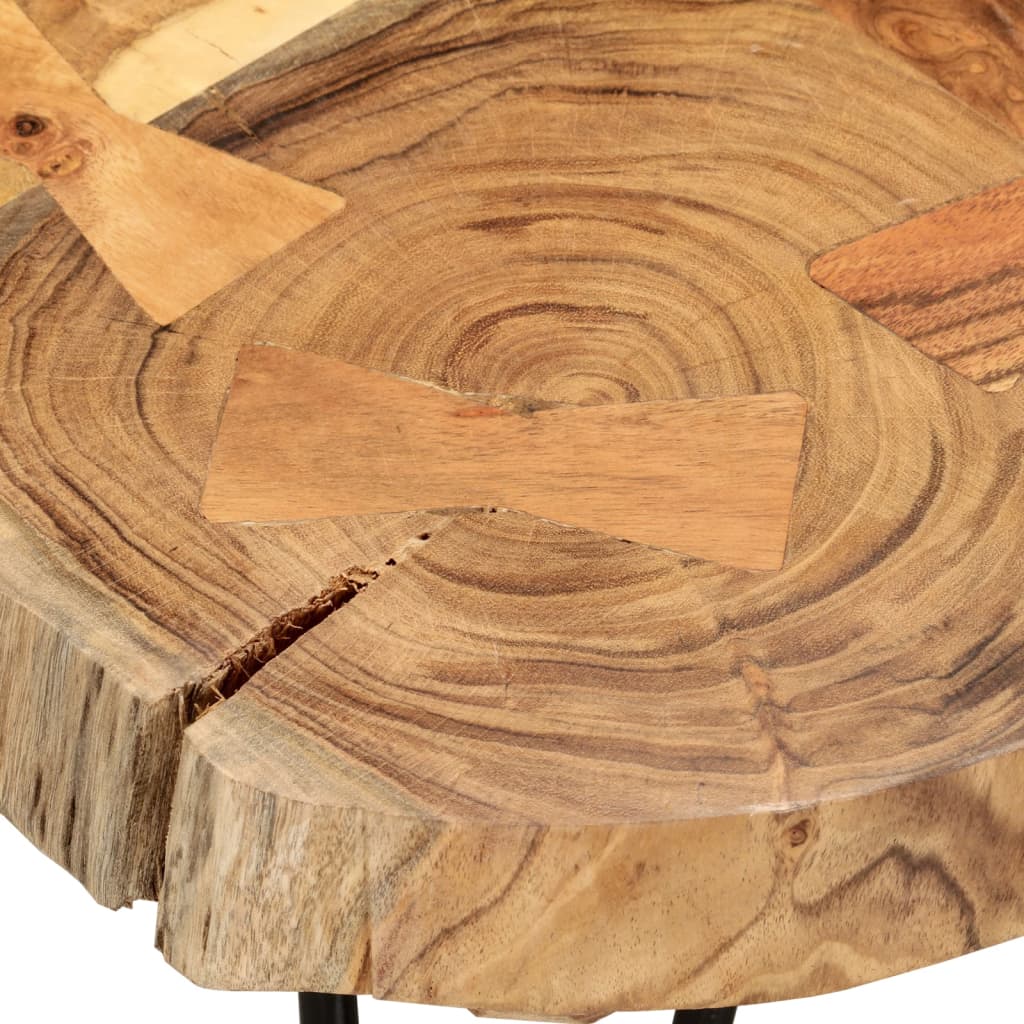 vidaXL Couchtisch 35 cm 6 Baumscheiben Massivholz Palisander
