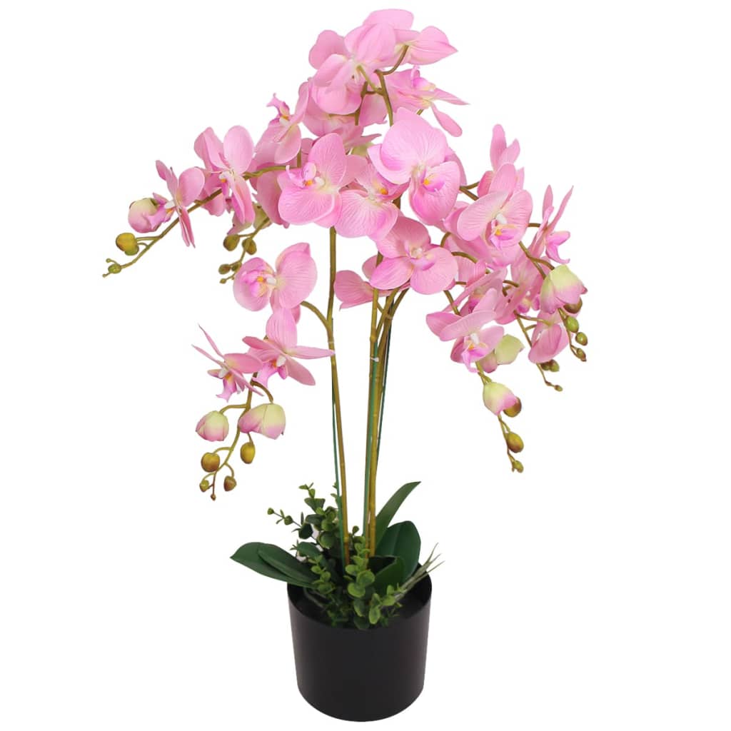 vidaXL Künstliche Orchidee mit Topf 75 cm Rosa