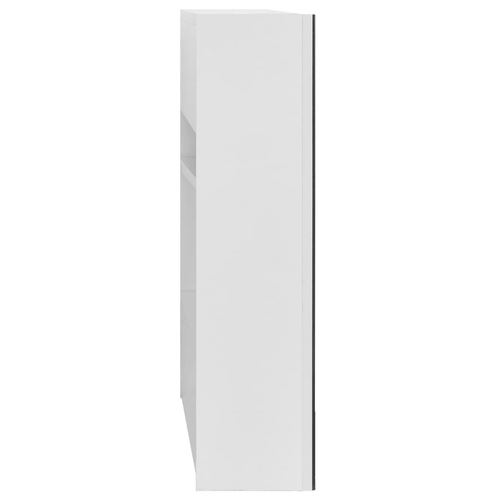 vidaXL Bad-Spiegelschrank Weiß 80x15x60 cm MDF