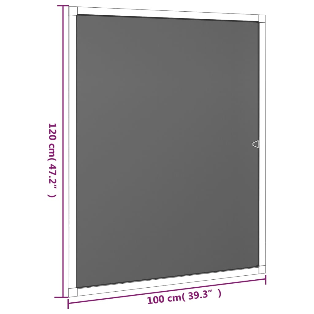vidaXL Insektenschutz für Fenster Anthrazit 100x120 cm