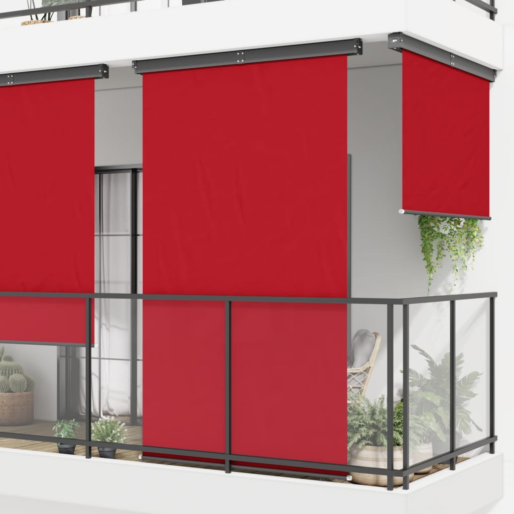 vidaXL Balkon-Seitenmarkise 175x250 cm Rot