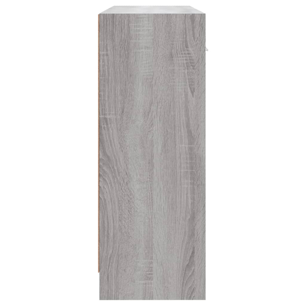 vidaXL Sideboard Grau Sonoma 91x28x75 cm Holzwerkstoff