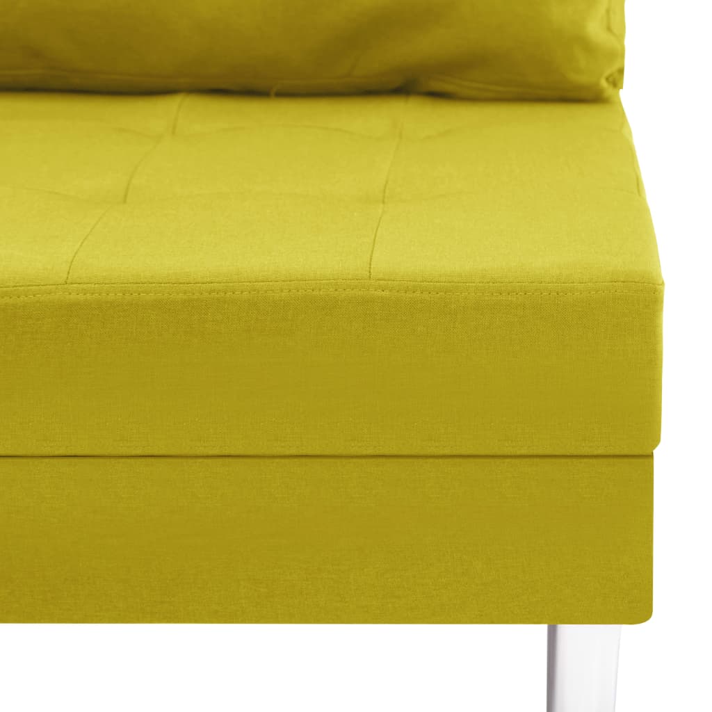 vidaXL Modulares Sofa Stoff Gelb