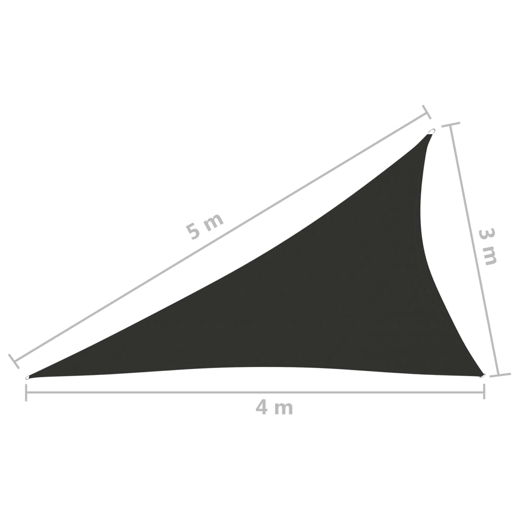 vidaXL Sonnensegel Oxford-Gewebe Dreieckig 3x4x5 m Anthrazit