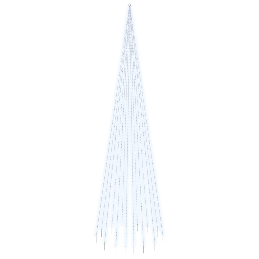 vidaXL LED-Weihnachtsbaum für Fahnenmast Kaltweiß 1134 LEDs 800 cm