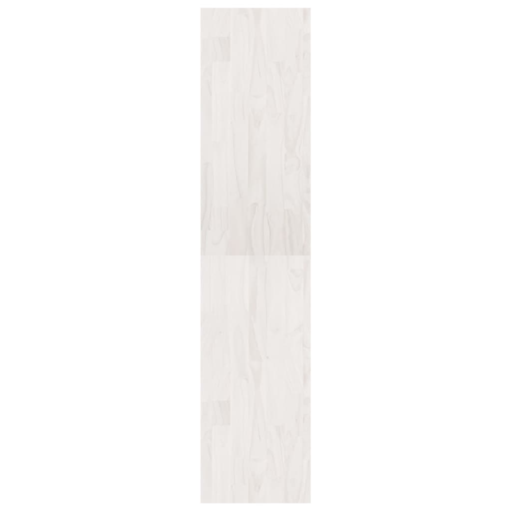 vidaXL Bücherregal Raumteiler Weiß 40x30x135,5 cm Massivholz Kiefer