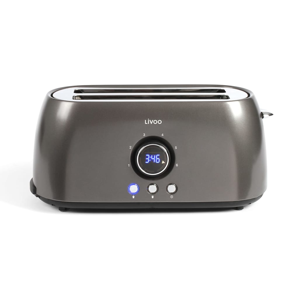 Livoo Toaster mit Digitalanzeige 1400 W Grau