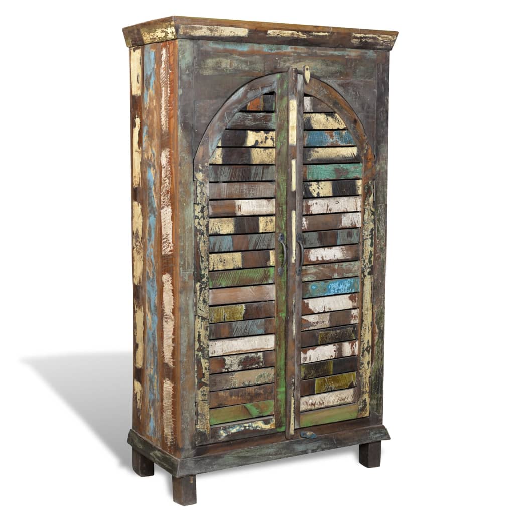 Bücherschrank Altholz Mehrfarbig mit 3 Ablagen & 2 Türen