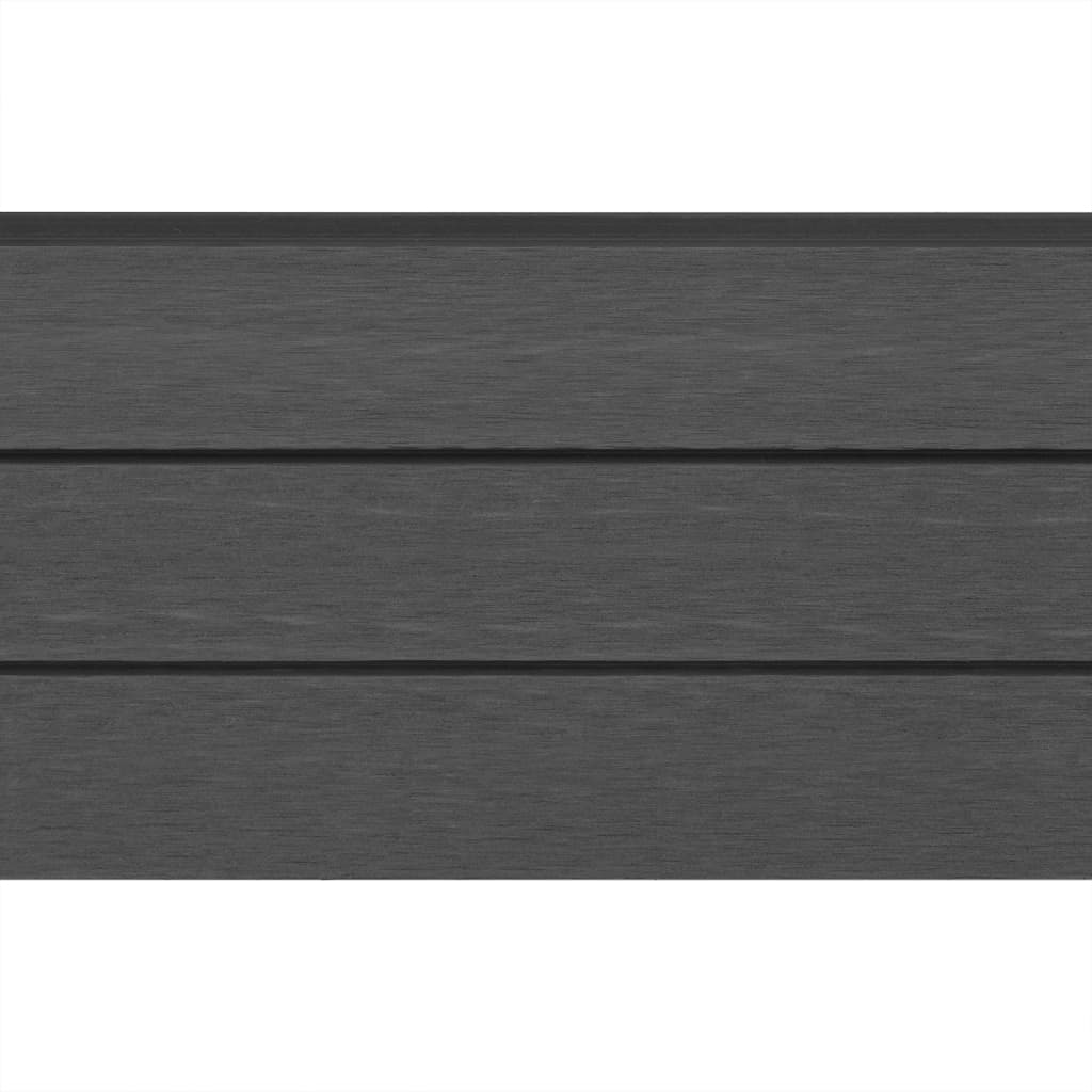 vidaXL Zaun-Set WPC 4 Zaunelemente 699x185 cm Grau