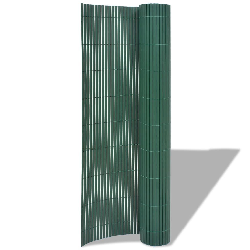 vidaXL Gartenzaun Doppelseitig PVC 90×300 cm Grün