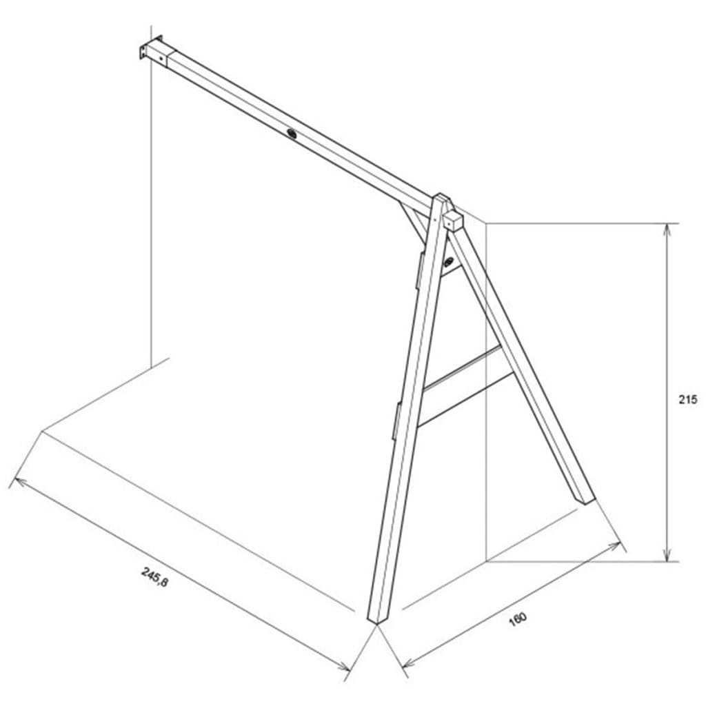 AXI Doppelschaukel-Rahmen Wandmontiert Braun A030.144.00