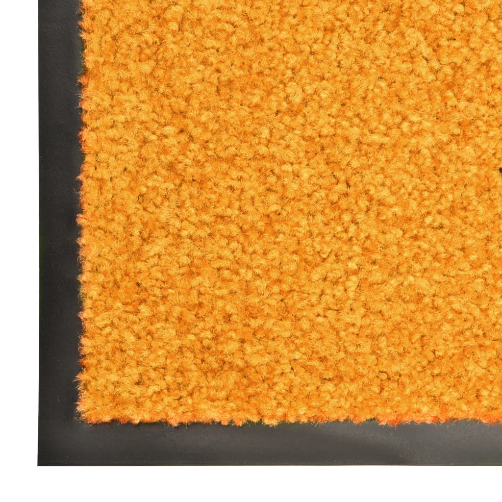 vidaXL Fußmatte Waschbar Orange 60x90 cm