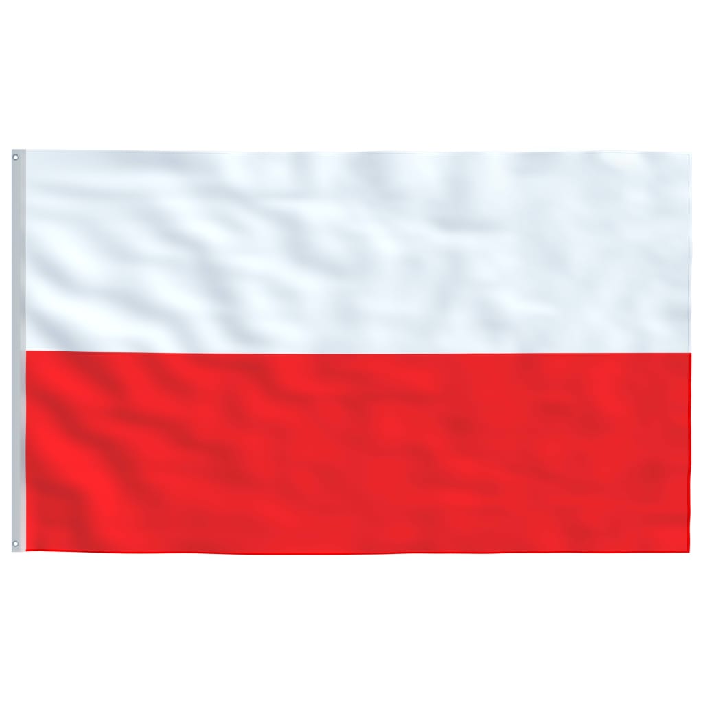 vidaXL Flagge Polens und Mast Aluminium 6,2 m