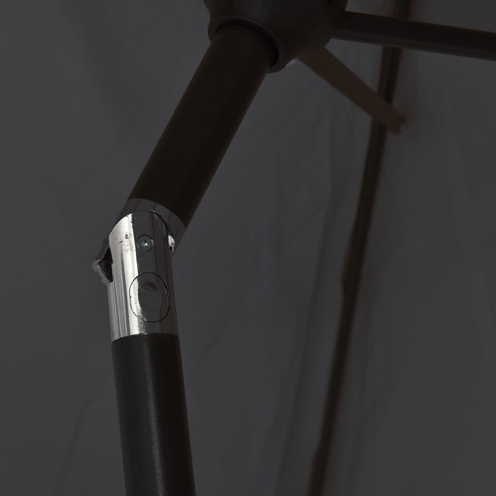 vidaXL Sonnenschirm mit Metall-Mast 300 x 200 cm Schwarz