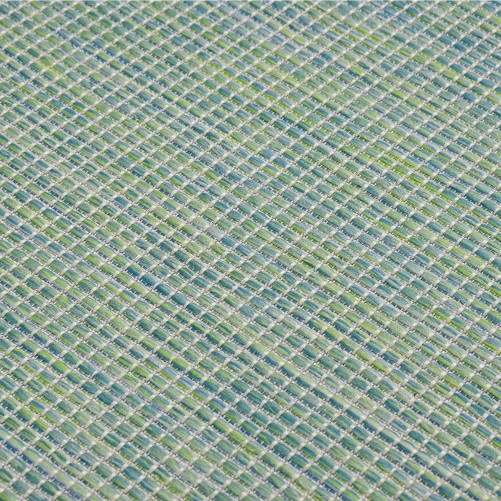 vidaXL Outdoor-Teppich Flachgewebe 160x230 cm Türkis