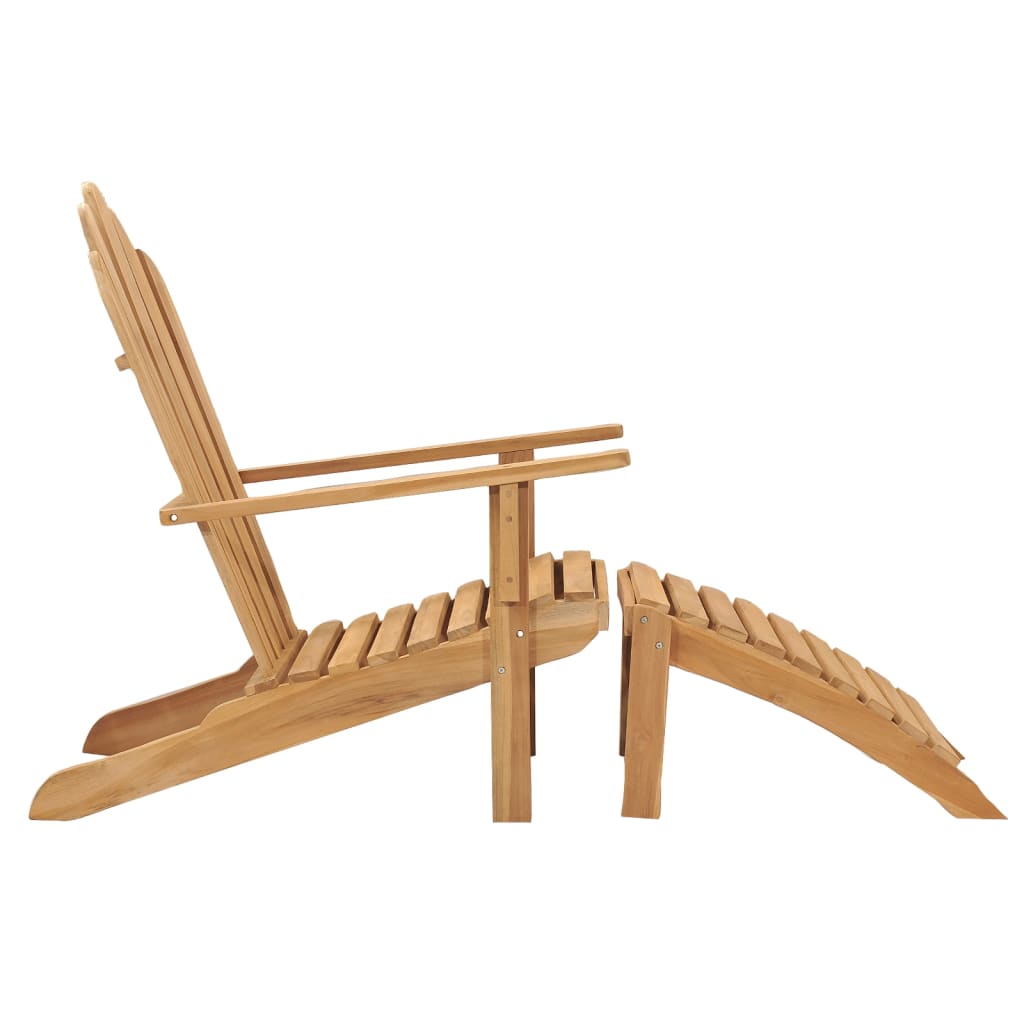 vidaXL Adirondack-Stuhl mit Fußstütze Massivholz Teak