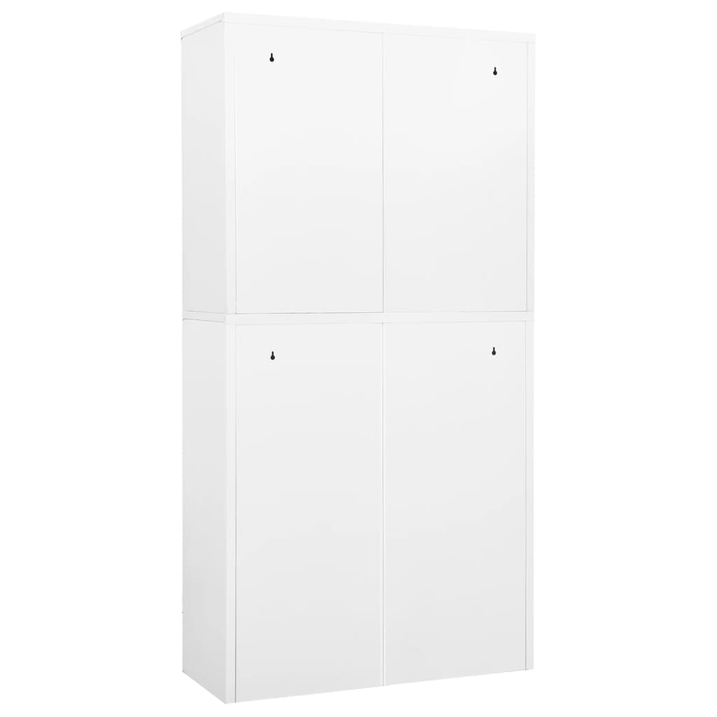vidaXL Büroschrank Weiß 90x40x180 cm Stahl
