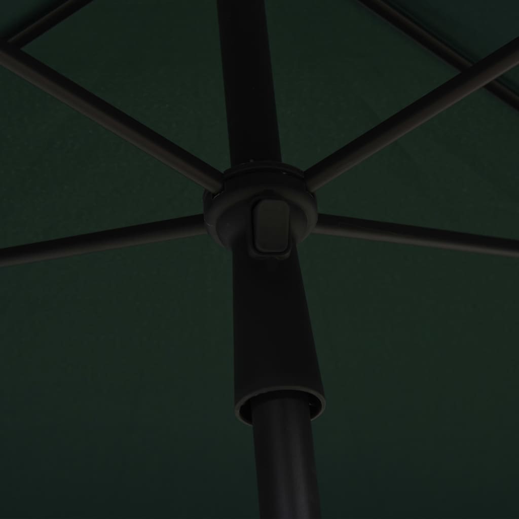 vidaXL Sonnenschirm mit Mast 210x140 cm Grün