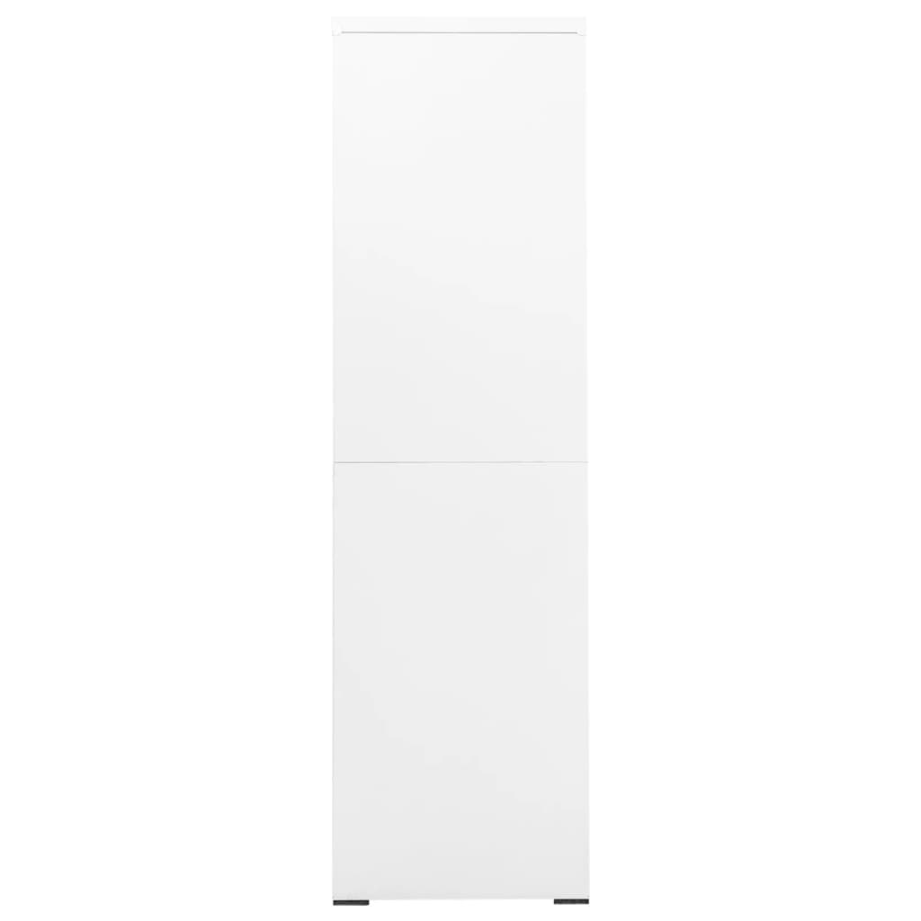 vidaXL Aktenschrank Weiß 90x46x164 cm Stahl