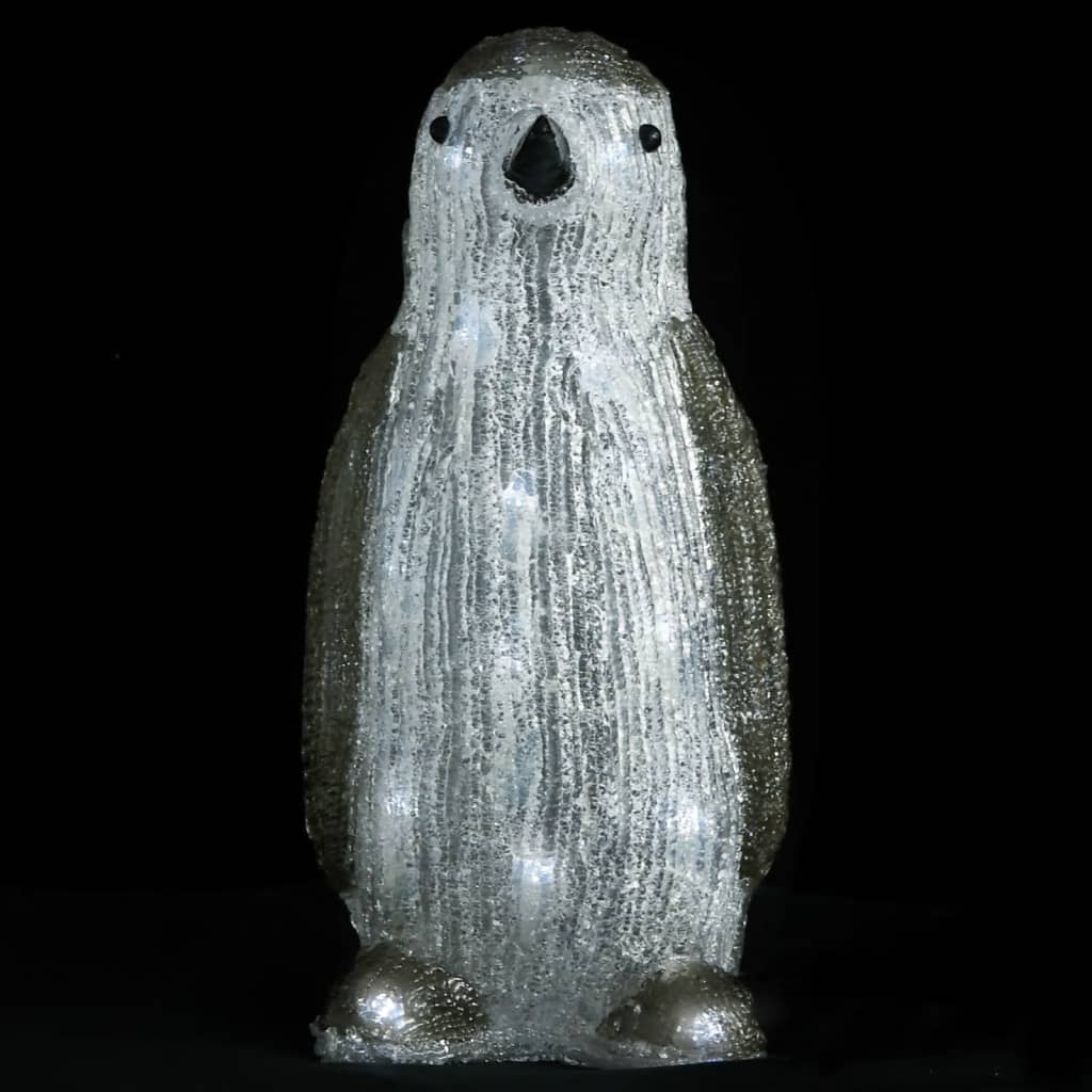 vidaXL LED-Weihnachtsfigur Pinguin Acryl Indoor und Outdoor 30 cm