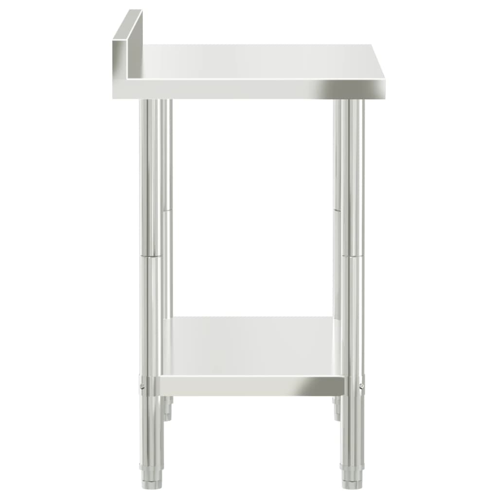 vidaXL Küchen-Arbeitstisch mit Aufkantung 82,5x55x93 cm Edelstahl