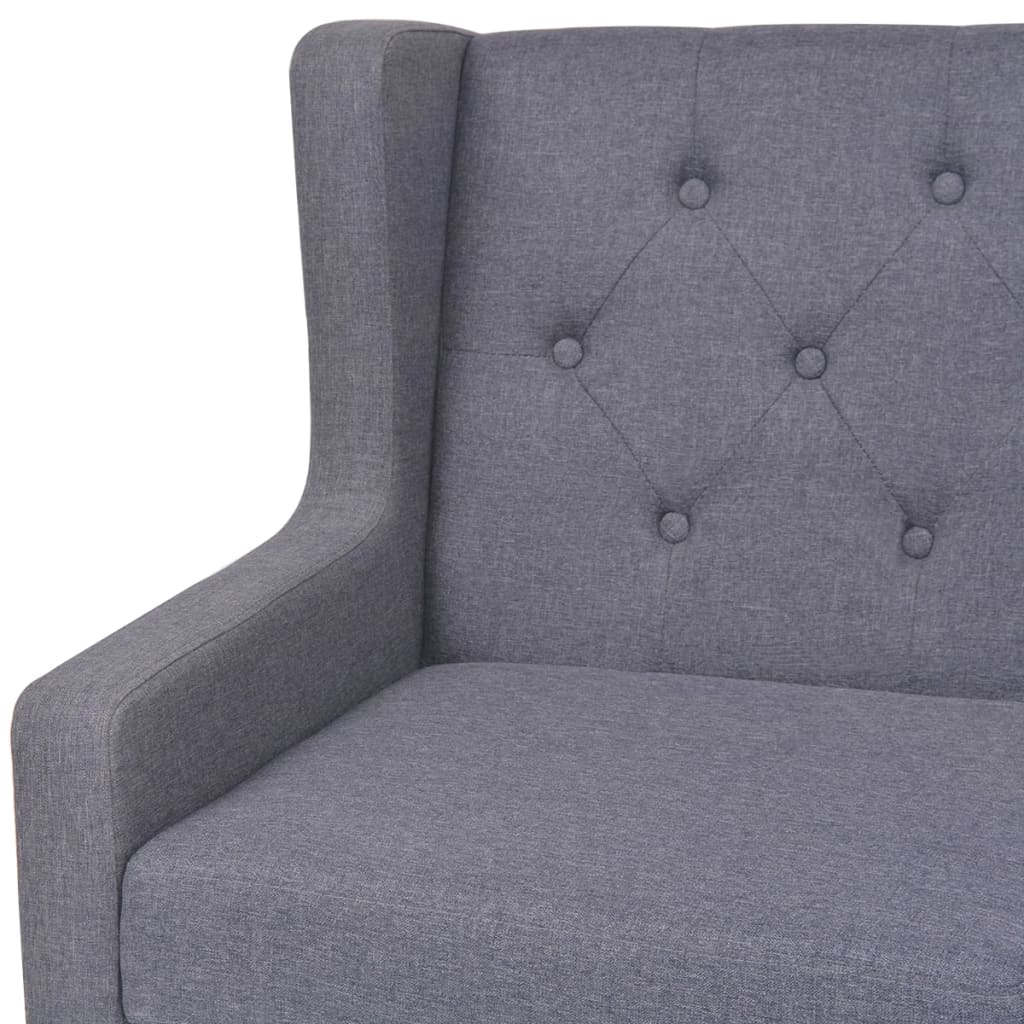 vidaXL 3-Sitzer-Sofa Stoff Grau