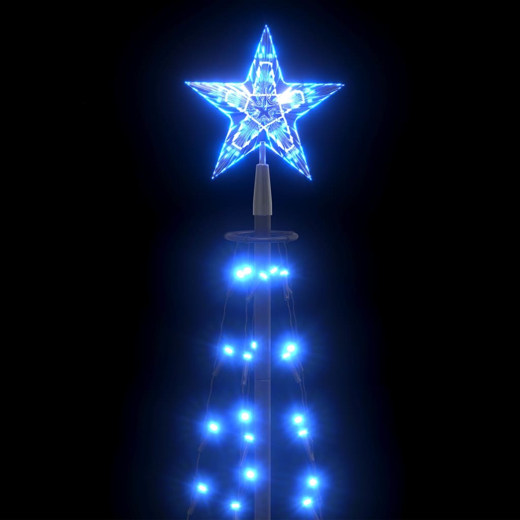 vidaXL Weihnachtsbaum Kegelform 84 LEDs Deko Blau 50x150 cm