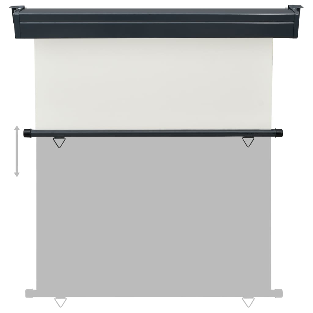 vidaXL Balkon-Seitenmarkise 170 × 250 cm Creme
