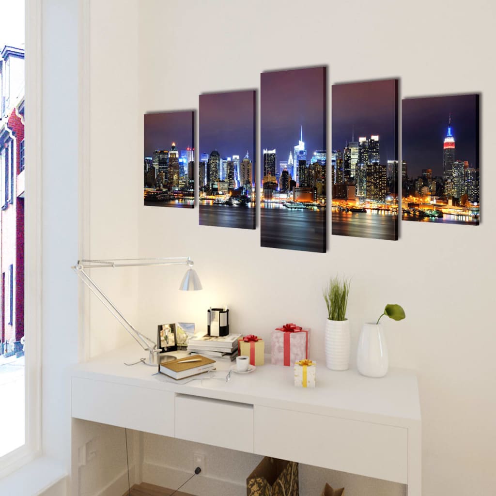 Bilder Dekoration Set New York in Farbe 200 x 100 cm