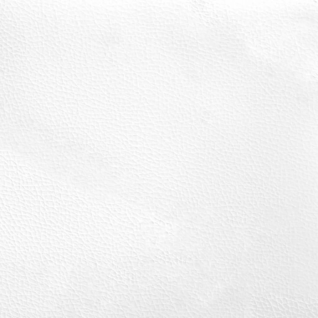 vidaXL Bettgestell mit Kopfteil Weiß und Schwarz 80x200 cm Kunstleder