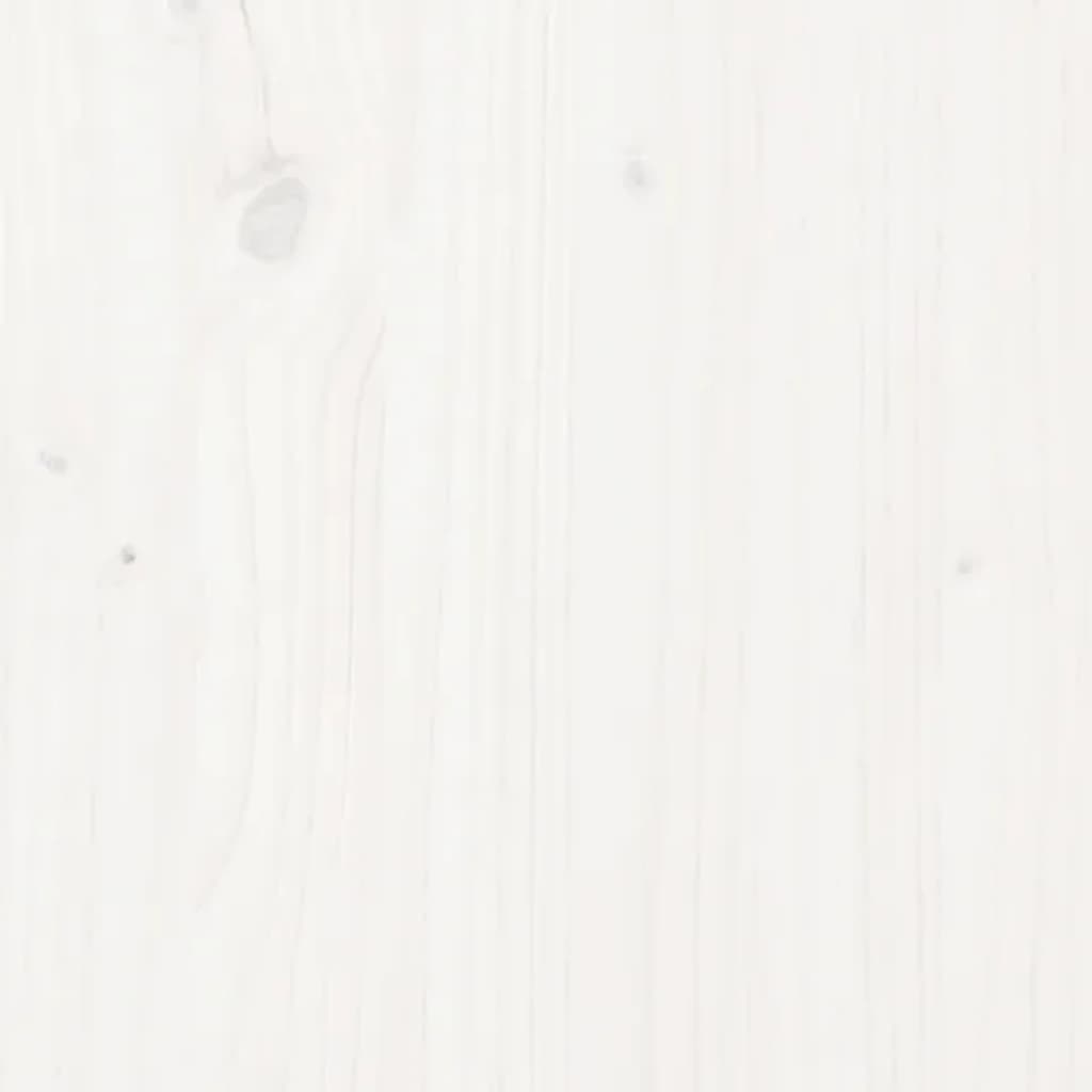 vidaXL Nachttische 2 Stk. Weiß 40x35x50 cm Massivholz Kiefer