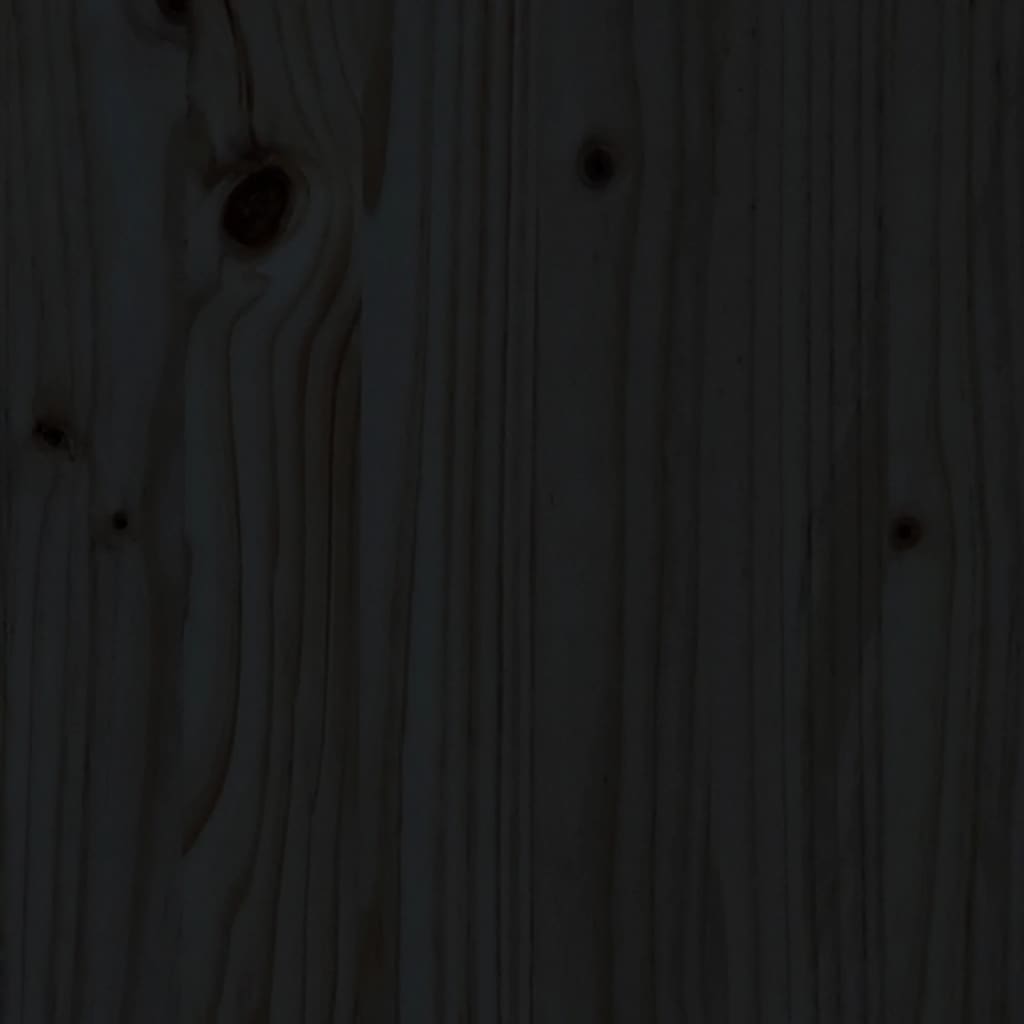 vidaXL Massivholzbett mit Kopfteil Schwarz 120x200 cm