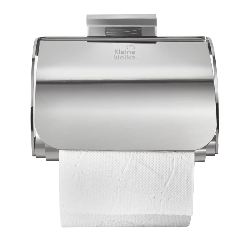 Kleine Wolke Toilettenpapierhalter mit Deckel Meo Silbern
