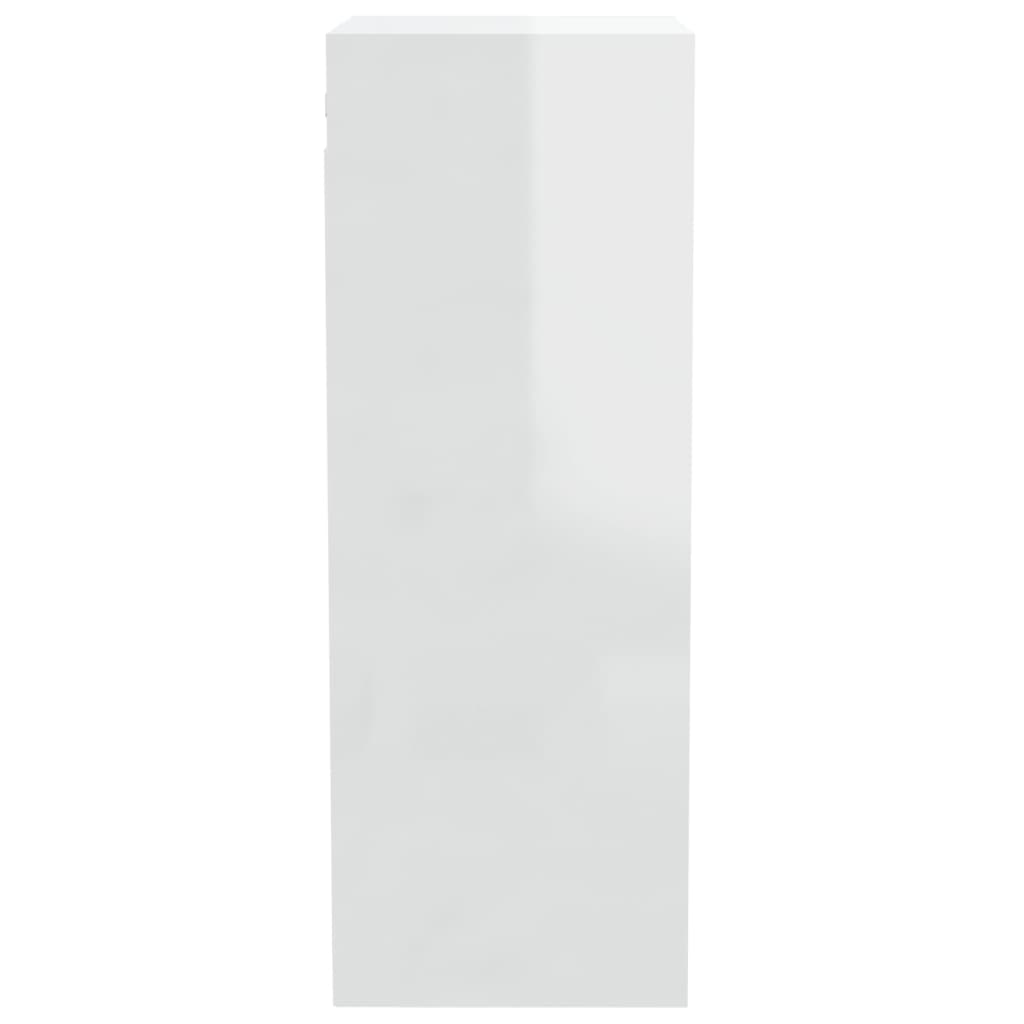 vidaXL Wandschrank Hochglanz-Weiß 34,5x32,5x90 cm Holzwerkstoff