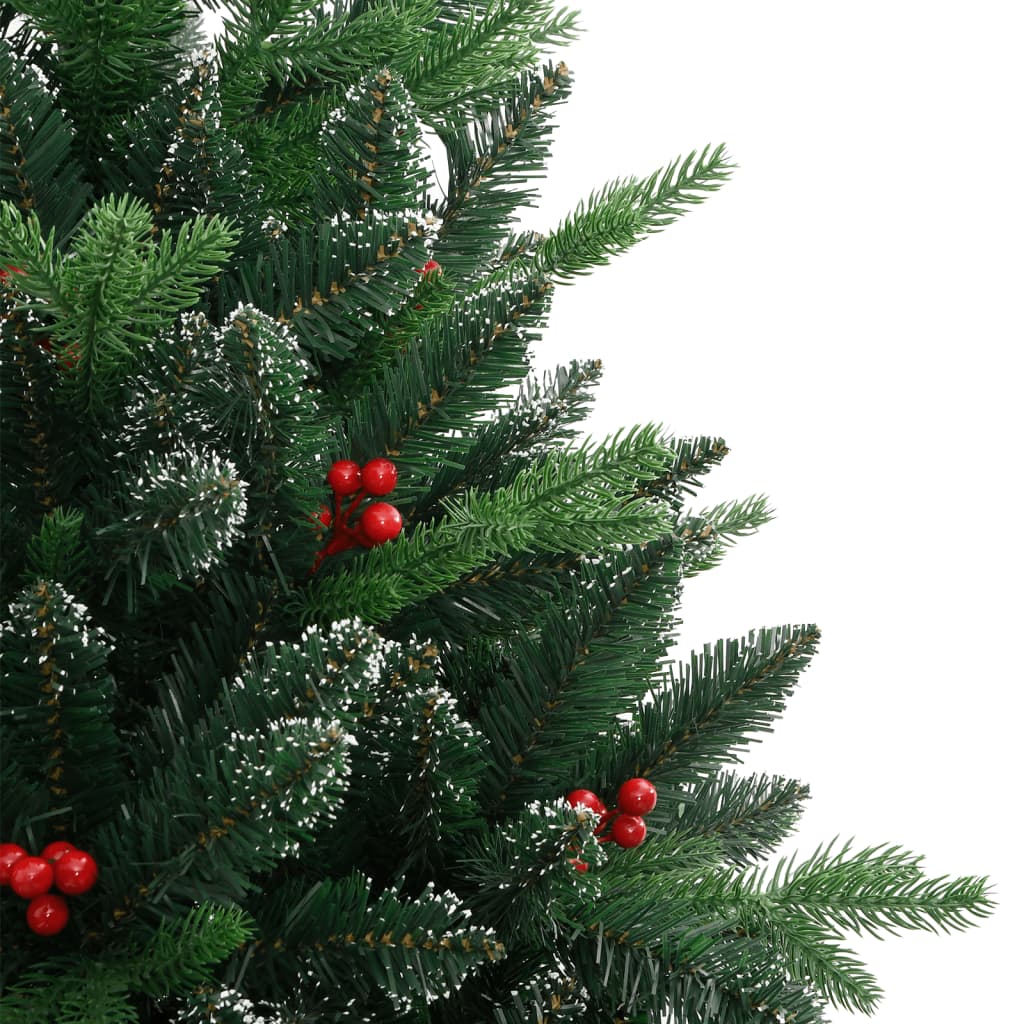 vidaXL Künstlicher Weihnachtsbaum Klappbar mit Roten Beeren 180 cm