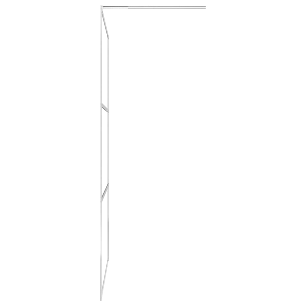 vidaXL Begehbare Duschwand mit voll mattiertem ESG-Glas 140x195 cm