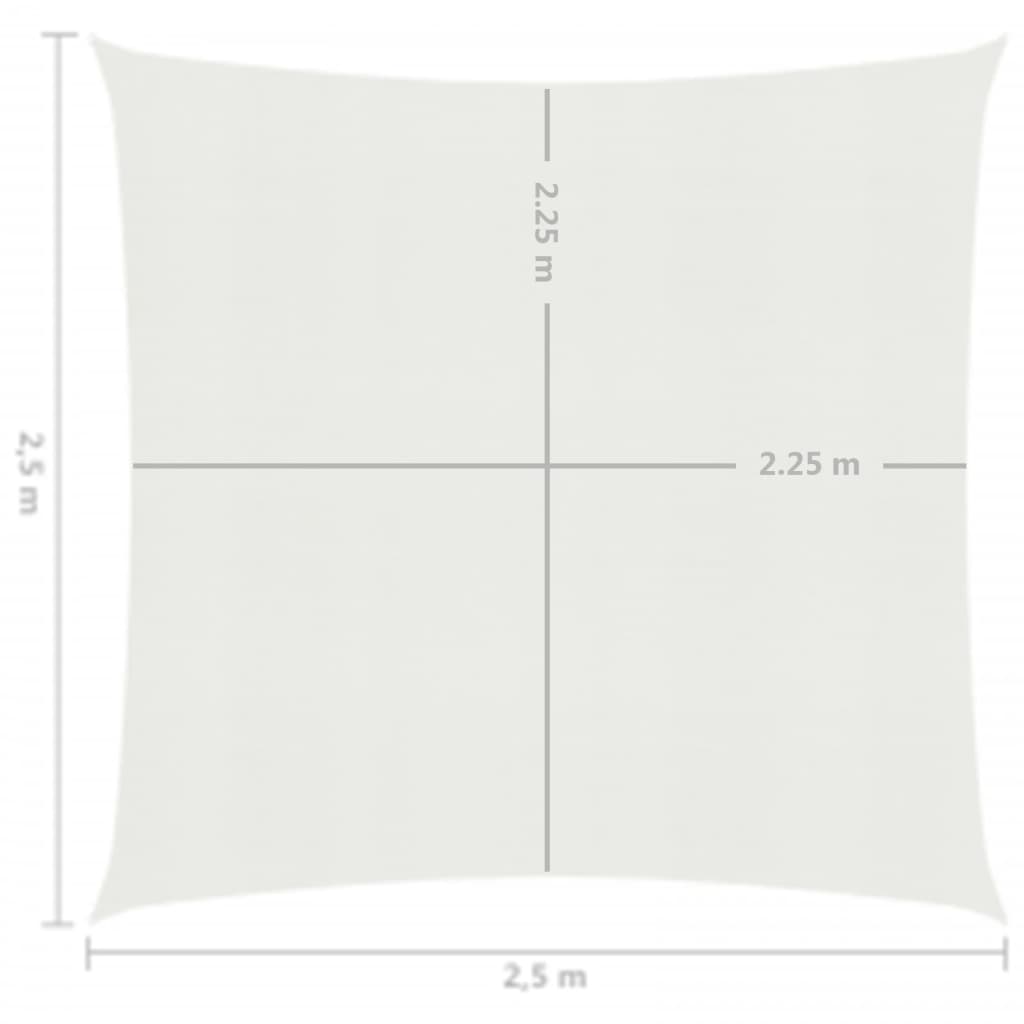 vidaXL Sonnensegel 160 g/m² Weiß 2,5x2,5 m HDPE