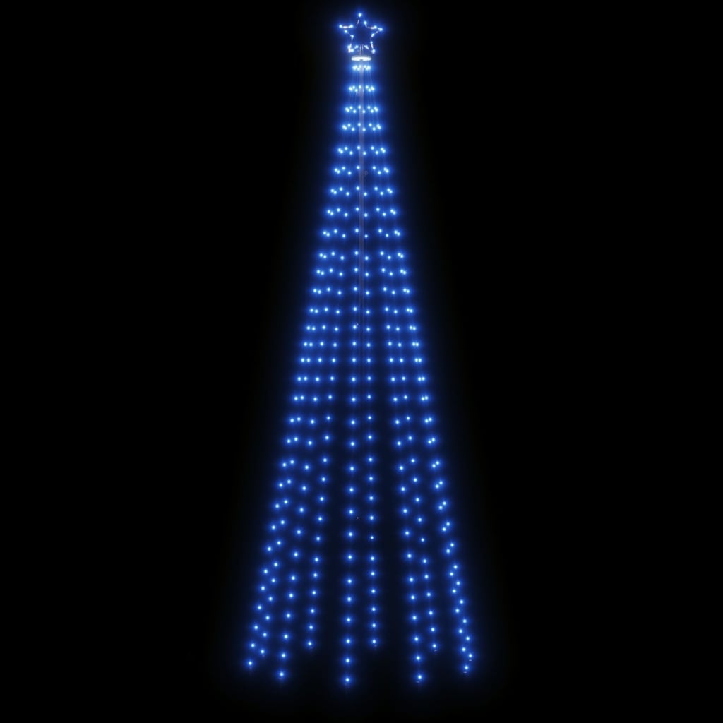 vidaXL LED-Weihnachtsbaum Kegelform Blau 310 LEDs 100x300 cm