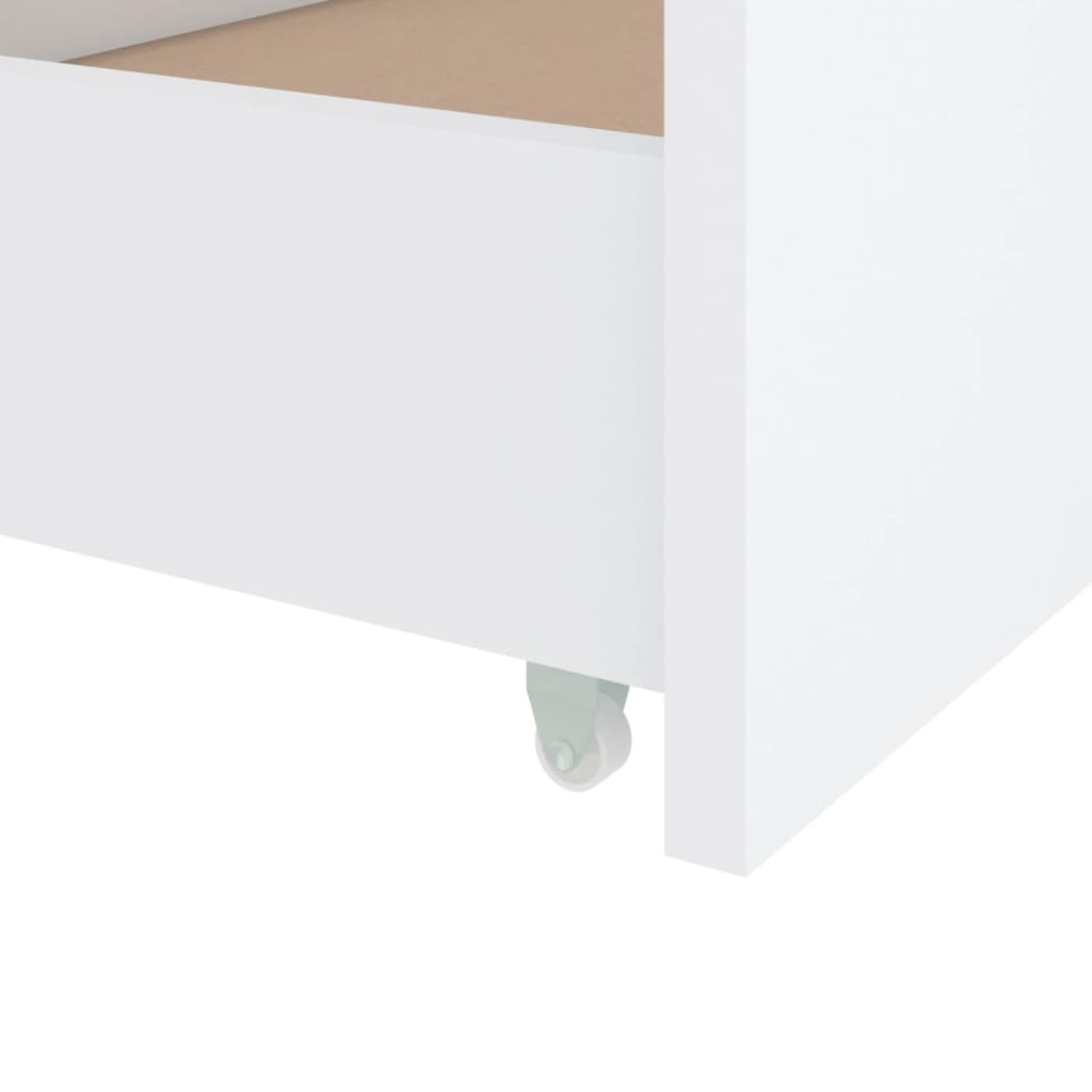 vidaXL Massivholzbett mit Schubladen Weiß Kiefer 90x200 cm
