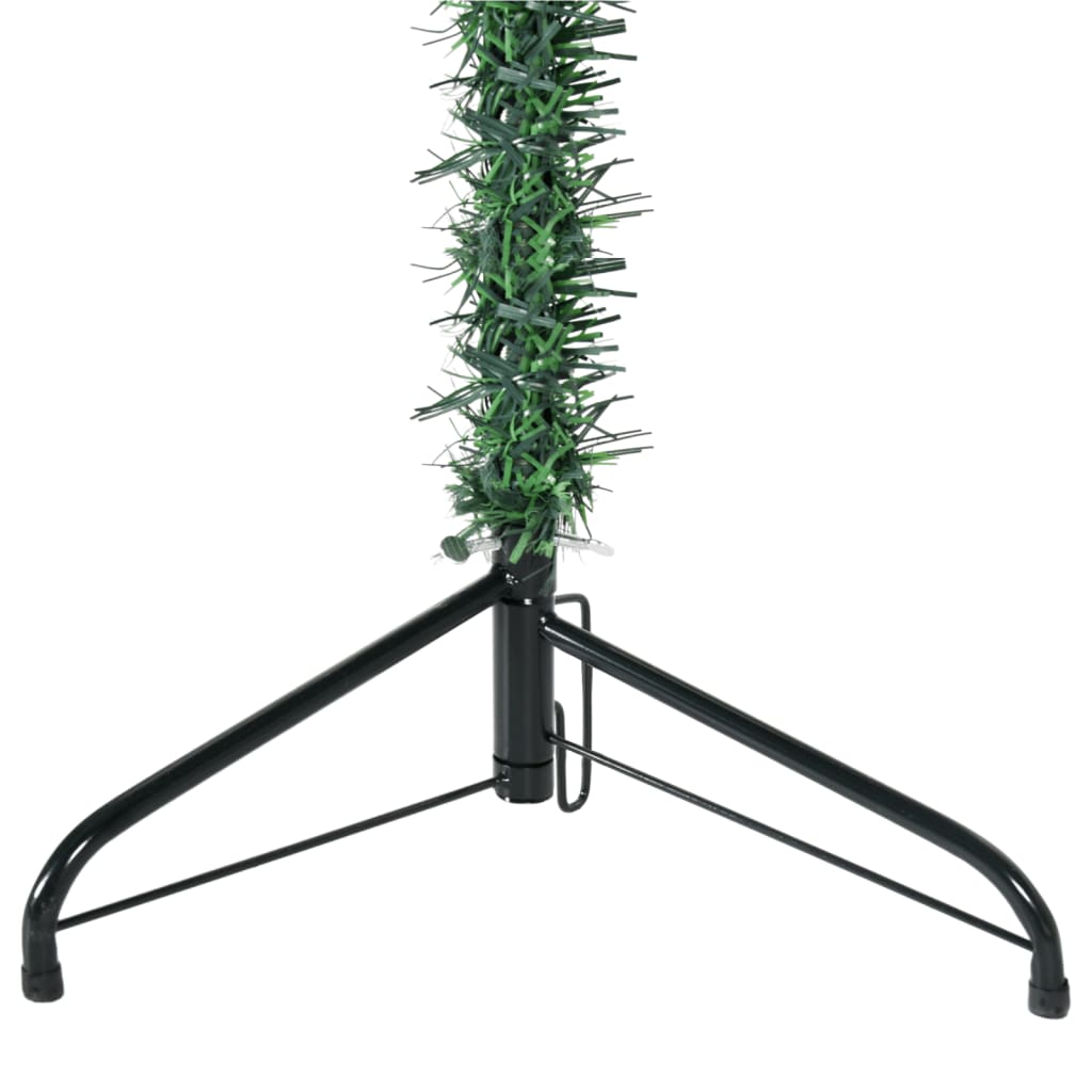vidaXL Künstlicher Halb-Weihnachtsbaum mit Ständer Schlank Grün 120 cm