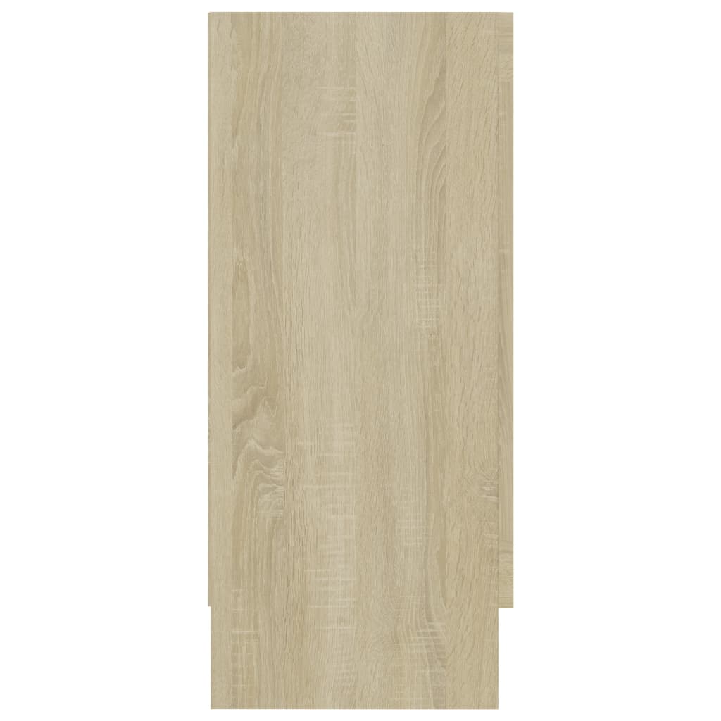 vidaXL Vitrinenschrank Sonoma-Eiche 120x30,5x70 cm Holzwerkstoff