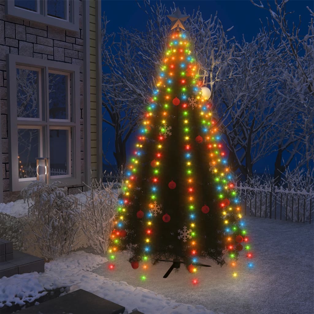 vidaXL Weihnachtsbaum-Lichternetz mit 250 LEDs Mehrfarbig 250 cm