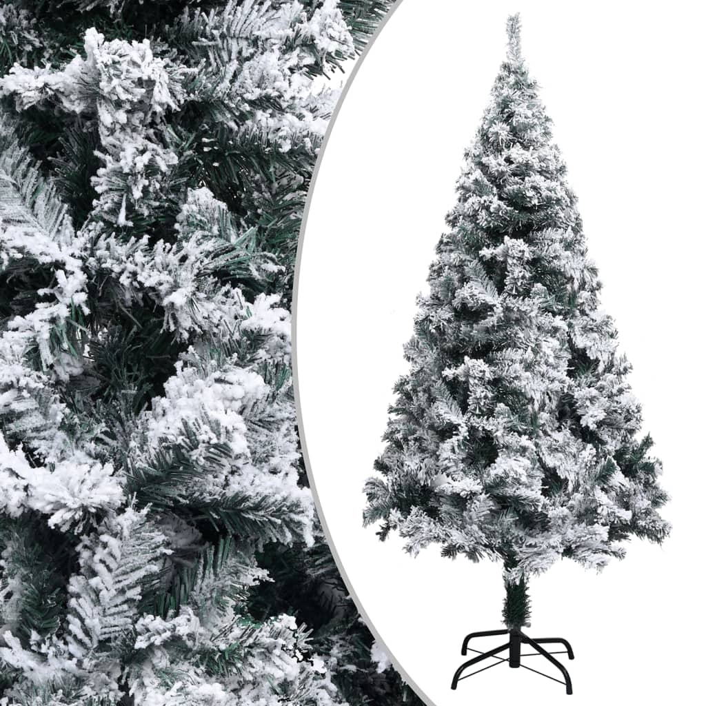 vidaXL Künstlicher Weihnachtsbaum mit LEDs & Kugeln Grün 240 cm PVC