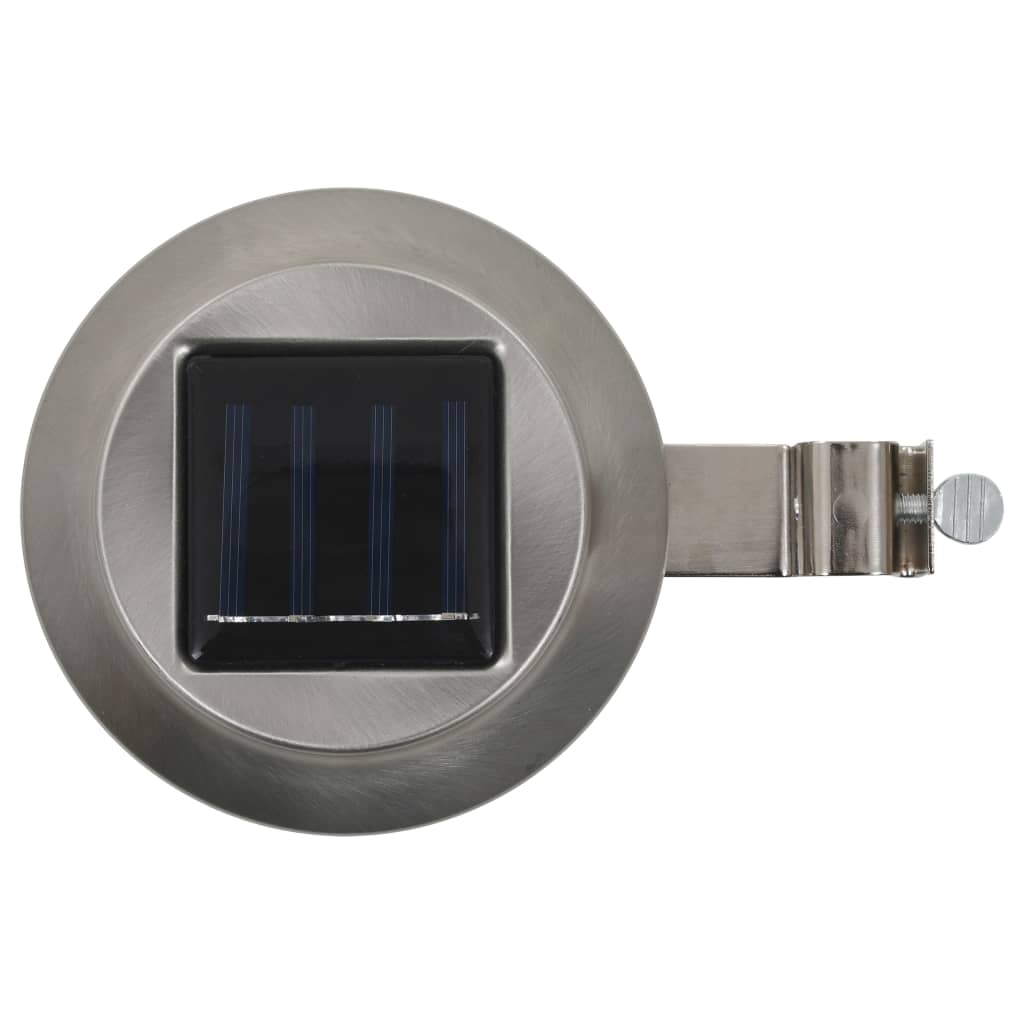 vidaXL Solar-Außenleuchten 12 Stk. LED Rund 12 cm Weiß