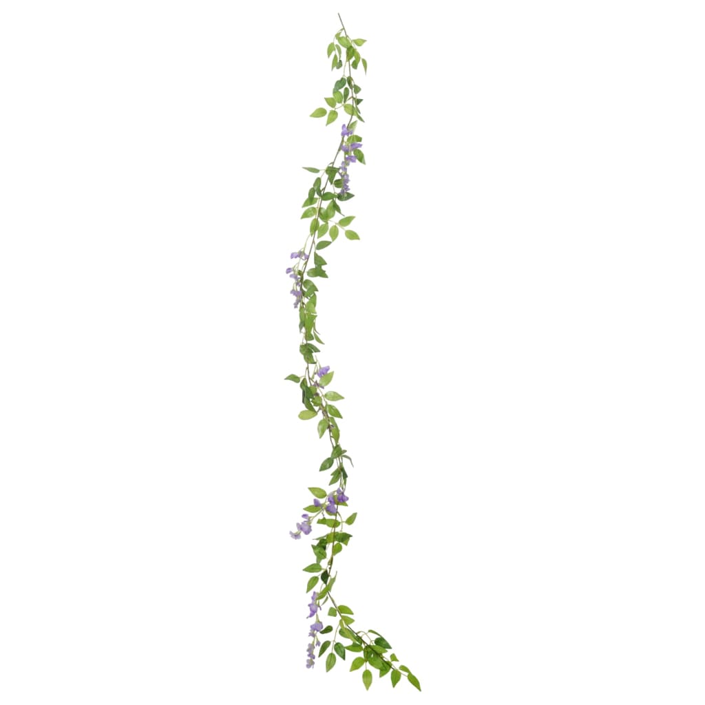 vidaXL Künstliche Blumengirlanden 6 Stk. Lila 200 cm